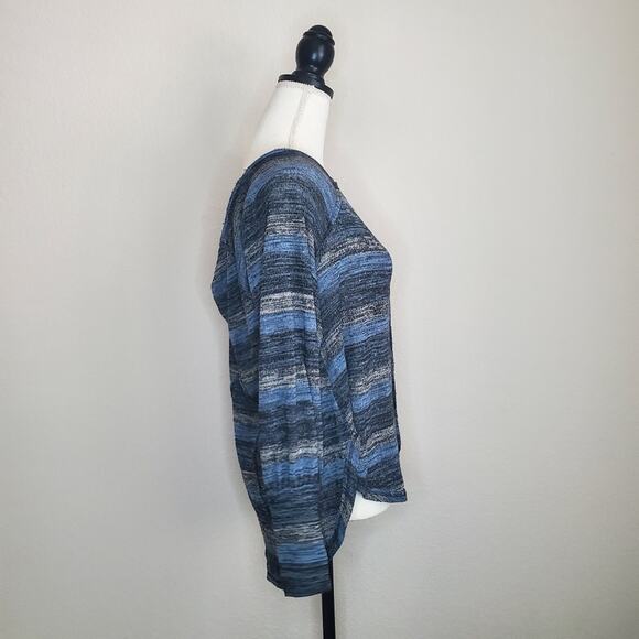 Free People Blue Striped Pullover Sweater XS - Picture 2 of 8